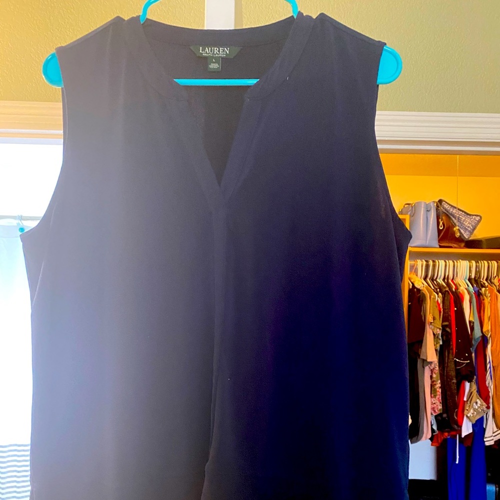 Solid blue Lauren top